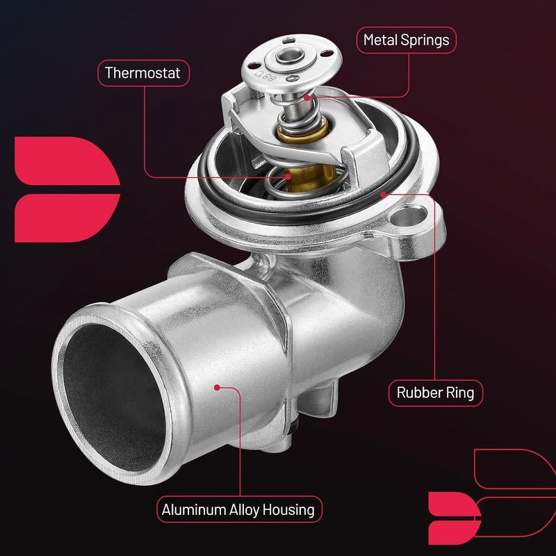 BDFHYK 902-3040 Upgrade Aluminium Coolant Thermostat Housing Assembly Compatible with 14-22 Ram 1500,Compatible with Jeep 21-22 Gladiator, 14-21 Grand Cherokee, 20-22 Wrangler 3.0L Replace 68253514AA - Image 2